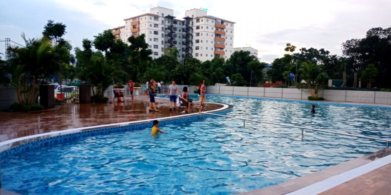 Bể bơi ngoài trời tương đương tiêu chuẩn 4 sao đã có mặt tại Khu đô thị  thông minh TBCO RIVERSIDE (Thái Nguyên) - TIENBO GROUP